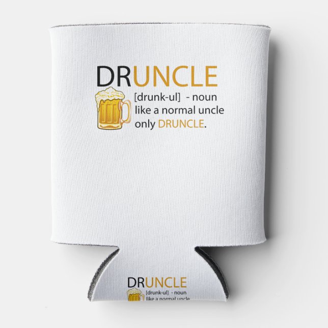 Druncle Definition t shirt like an uncle men women Can Cooler (Front)