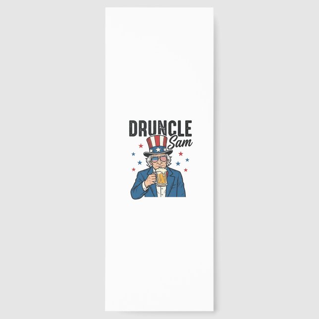 Druncle Sam Funny Patriotic Beer Vector Design_1 Bookmarks (Front)