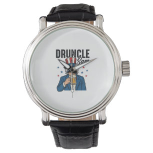 Druncle Sam Funny Patriotic Beer Vector Design_1 Watch