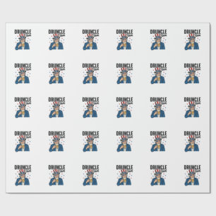 Druncle Sam Funny Patriotic Beer Vector Design_1 Wrapping Paper