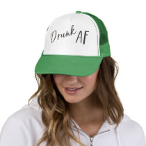 Drunk AF Charcoal Logo Unisex  Trucker Hat