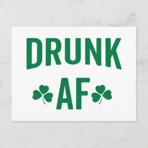 Drunk AF Funny Quote Postcard