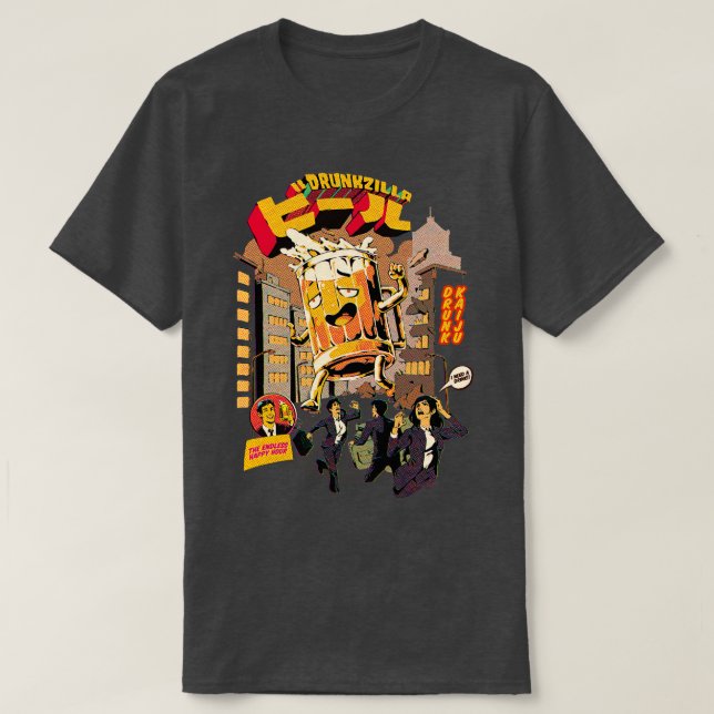 Drunk Beer Attack T-Shirt (Design Front)