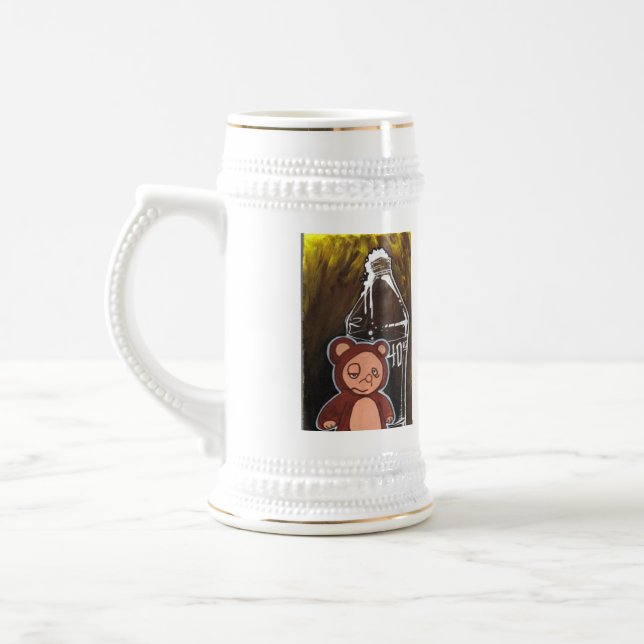 Drunk Brown Beer Mug (Left)