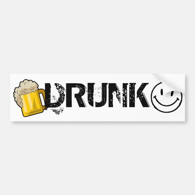 Drunk Bumper Stucker Bumper Sticker (Front)