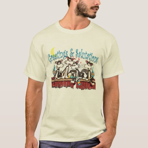 Drunk Cats Greetings and Salutations T_Shirt