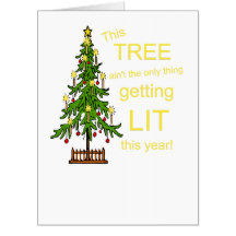 Drunk Christmas Tree Not the Only Thing Lit