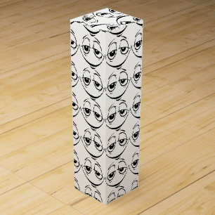 Drunk Comic Funny Hombre Man Mister Lip Eyes Face Wine Box