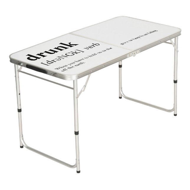 Drunk - Dictionary Meaning Beer Pong Table (Angled)