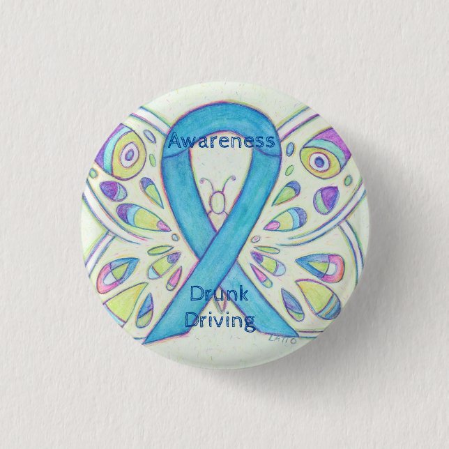 Drunk Driving Butterfly Awareness Ribbon Pin (Front)