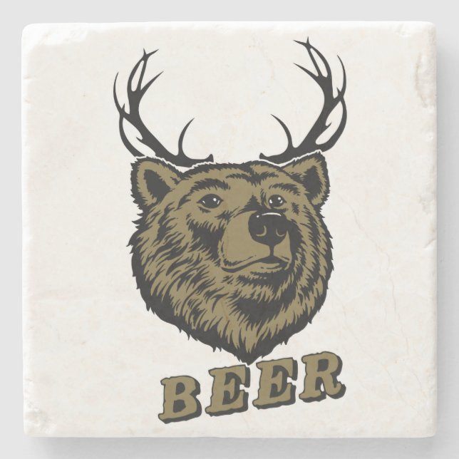 Drunk Funny Novelty Beer Stone Coaster (Front)