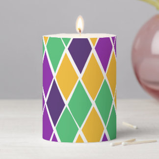 Drunk Harlequin Pillar Candle