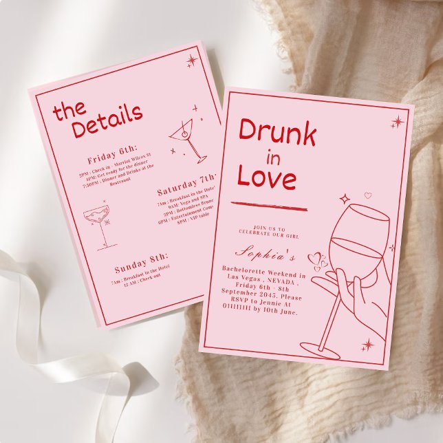 Drunk in Love Bachelorette weekend Invite (Creator Uploaded)