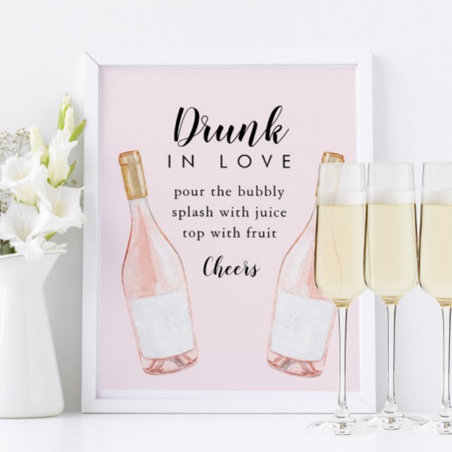 Drunk in Love Bridal Shower Bubbly Bar Sign (Creator Uploaded)
