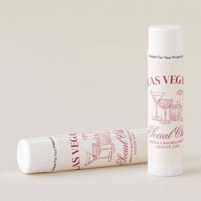 Drunk In Love Cocktails Bachelorette Social Club Lip Balm (Front)