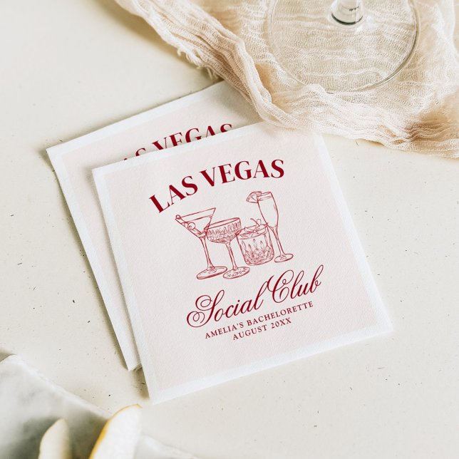 Drunk In Love Cocktails Bachelorette Social Club Napkins (Creator Uploaded)