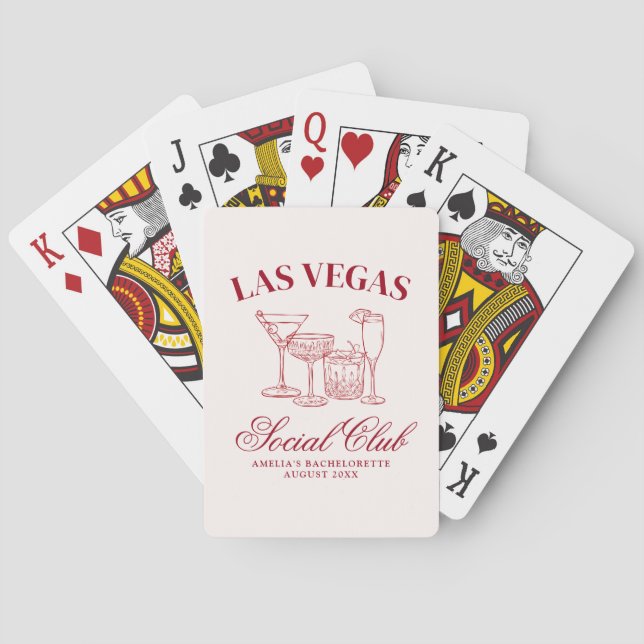 Drunk In Love Cocktails Bachelorette Social Club Poker Cards (Back)