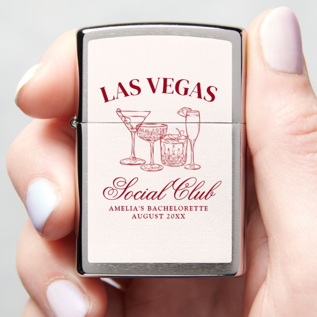 Drunk In Love Cocktails Bachelorette Social Club Zippo Lighter (In Hand)