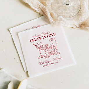 Drunk In Love Cocktails Bachelorette Weekend Napkins
