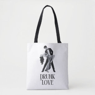 Drunk in Love Design Dancing Couple Bridal Tote Bag