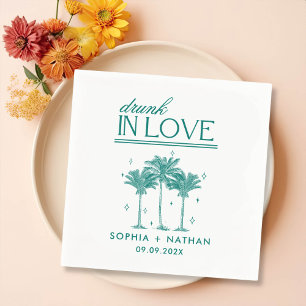 Drunk In Love Personalized Beach Wedding Napkins