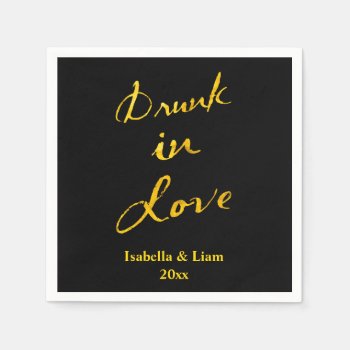 Drunk In Love Personalized Napkins by prettyfancyinvites at Zazzle