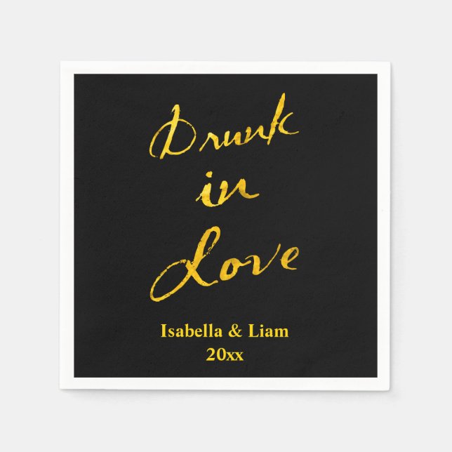Drunk in Love Personalized Napkins (Front)