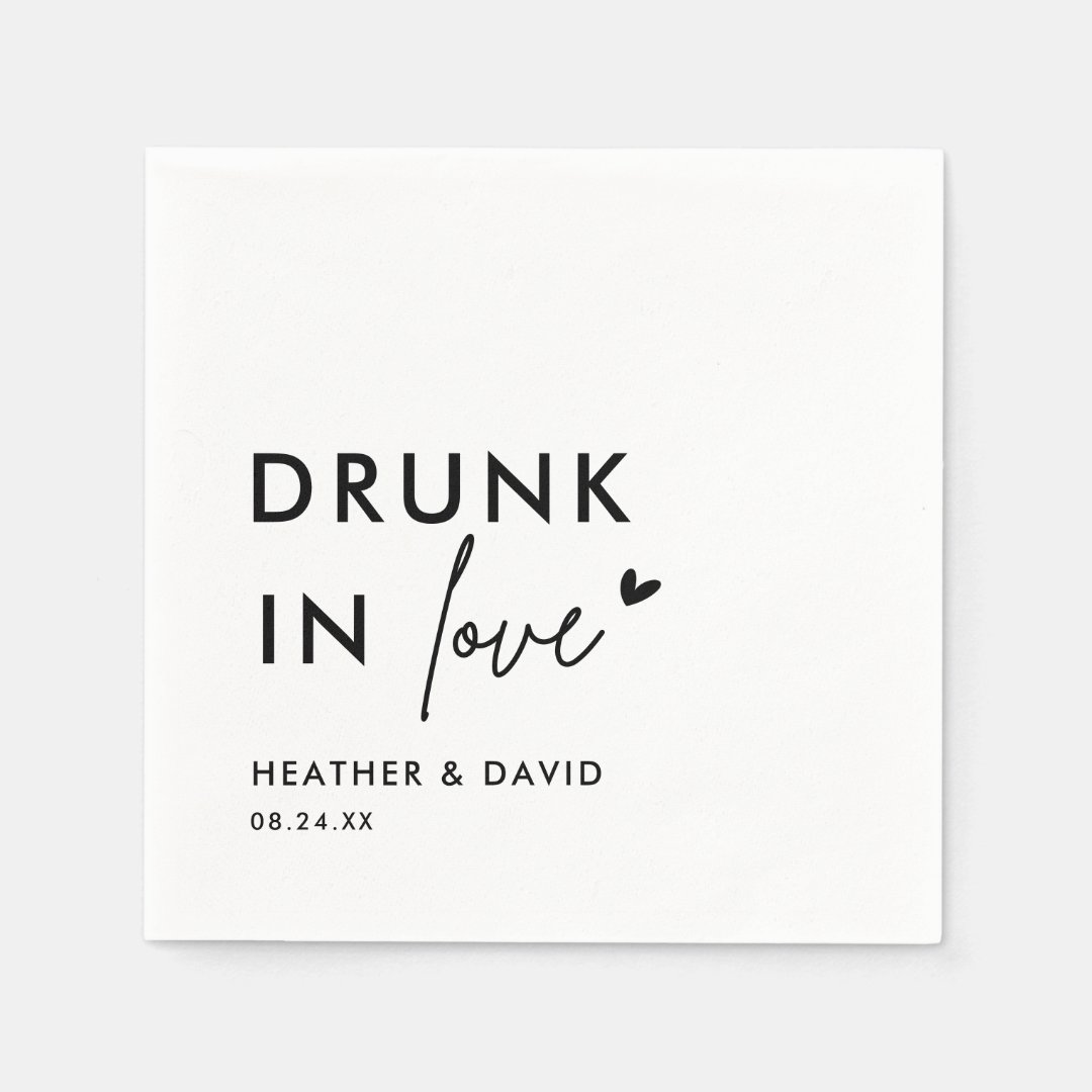 Drunk In Love Personalized Wedding Napkins Zazzle