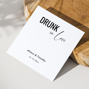 Drunk In Love Personalized Wedding Napkins