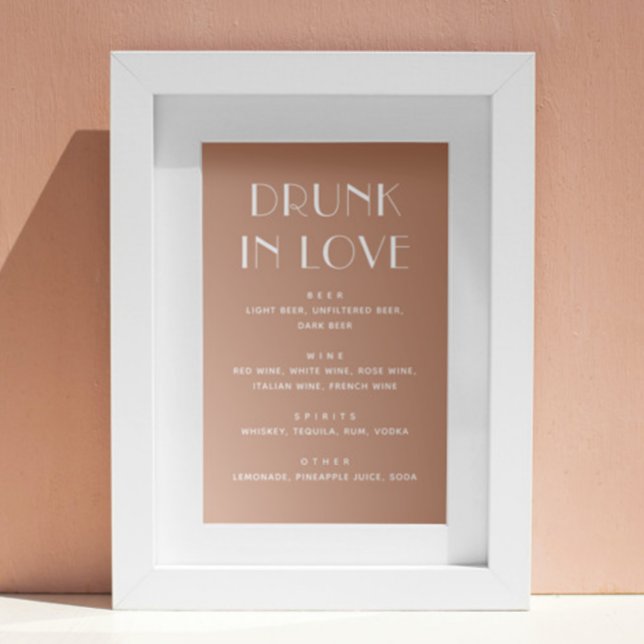 Drunk in Love Wedding Bar | Romantic Warm Blush Poster (Creator Uploaded)