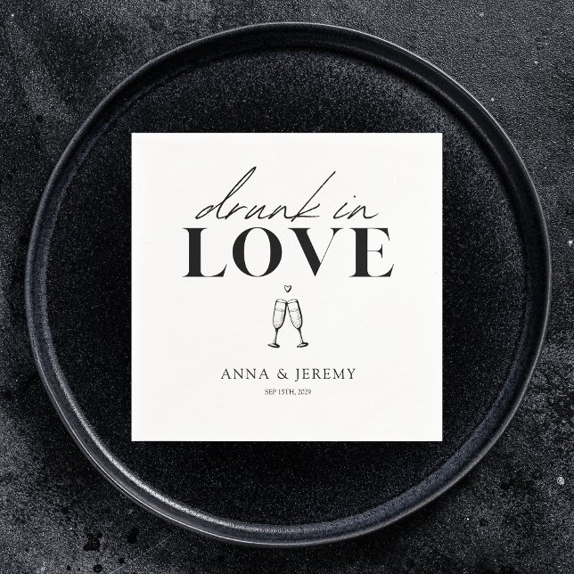 Drunk in Love Wedding Bridal Shower Napkins (Creator Uploaded)
