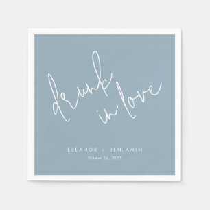 Drunk in Love Wedding Napkins Minimalist