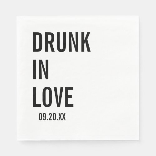 Drunk In Love Wedding Napkins Modern Minimalist  Napkins