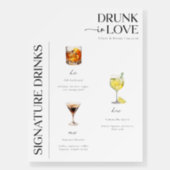 Drunk in Love Wedding Signature Drinks Bar Sign | Zazzle