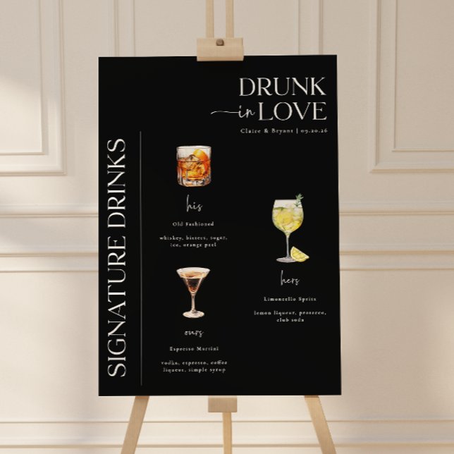 Drunk in Love Wedding Signature Drinks Bar Sign (Creator Uploaded)