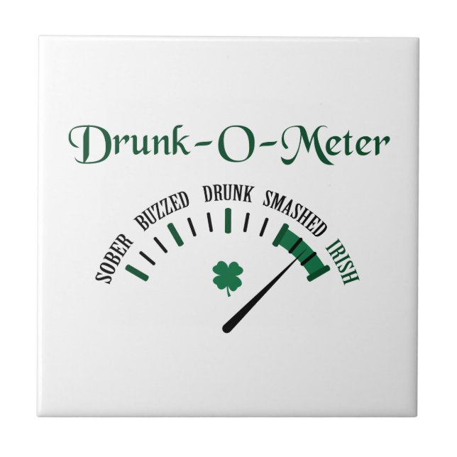 Drunk Meter Ceramic Tile (Front)