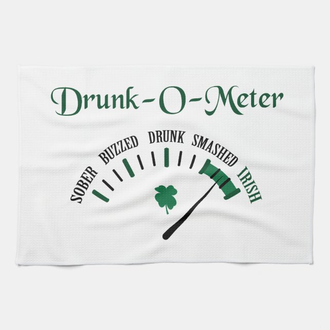 Drunk Meter Kitchen Towel (Horizontal)