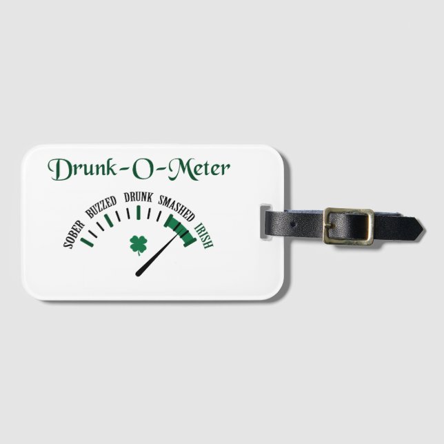 Drunk Meter Luggage Tag (Front Horizontal)