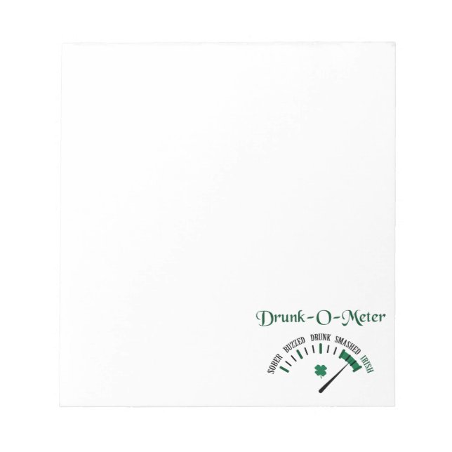 Drunk Meter Notepad (Front)