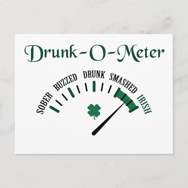 Drunk Meter Postcard (Front)