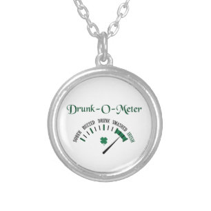Drunk Meter Silver Plated Necklace