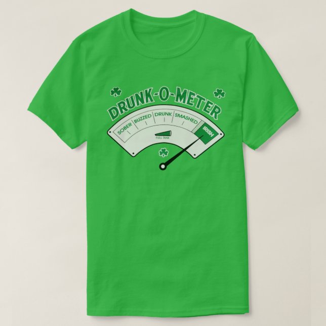 Drunk-O-Meter Irish St.Patrick's Day Tee (Design Front)