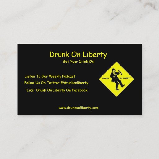 Customizable Drunk On Liberty Cards Business Card