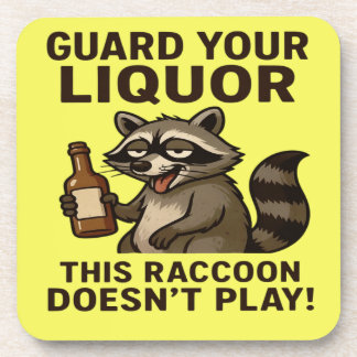 Drunk Raccoon Beverage Coaster