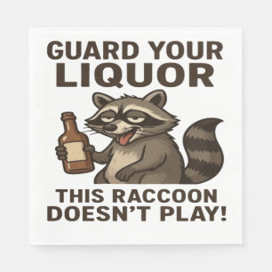 Drunk Raccoon Napkins