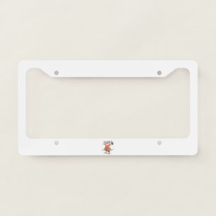 Drunk Santa car license plate frame a