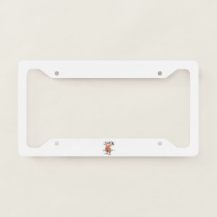 Drunk Santa car license plate frame c