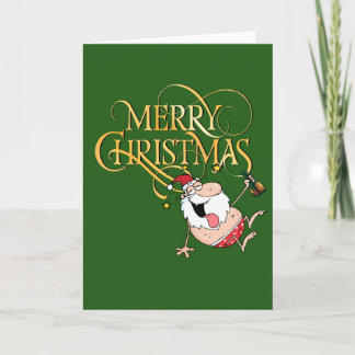 Drunk Santa Christmas Card
