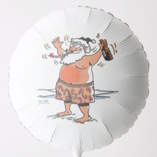 Drunk Santa helium balloon