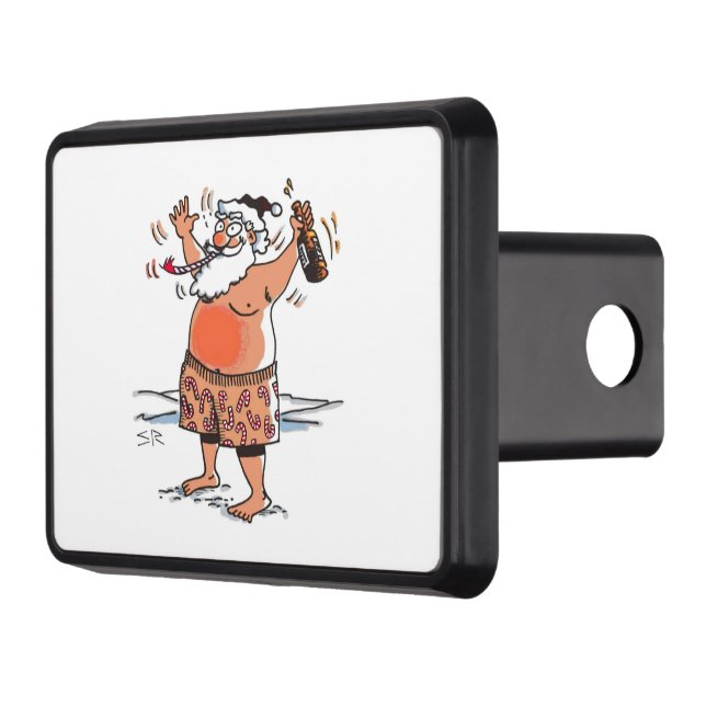 Drunk Santa hitch cover receiver (Left)